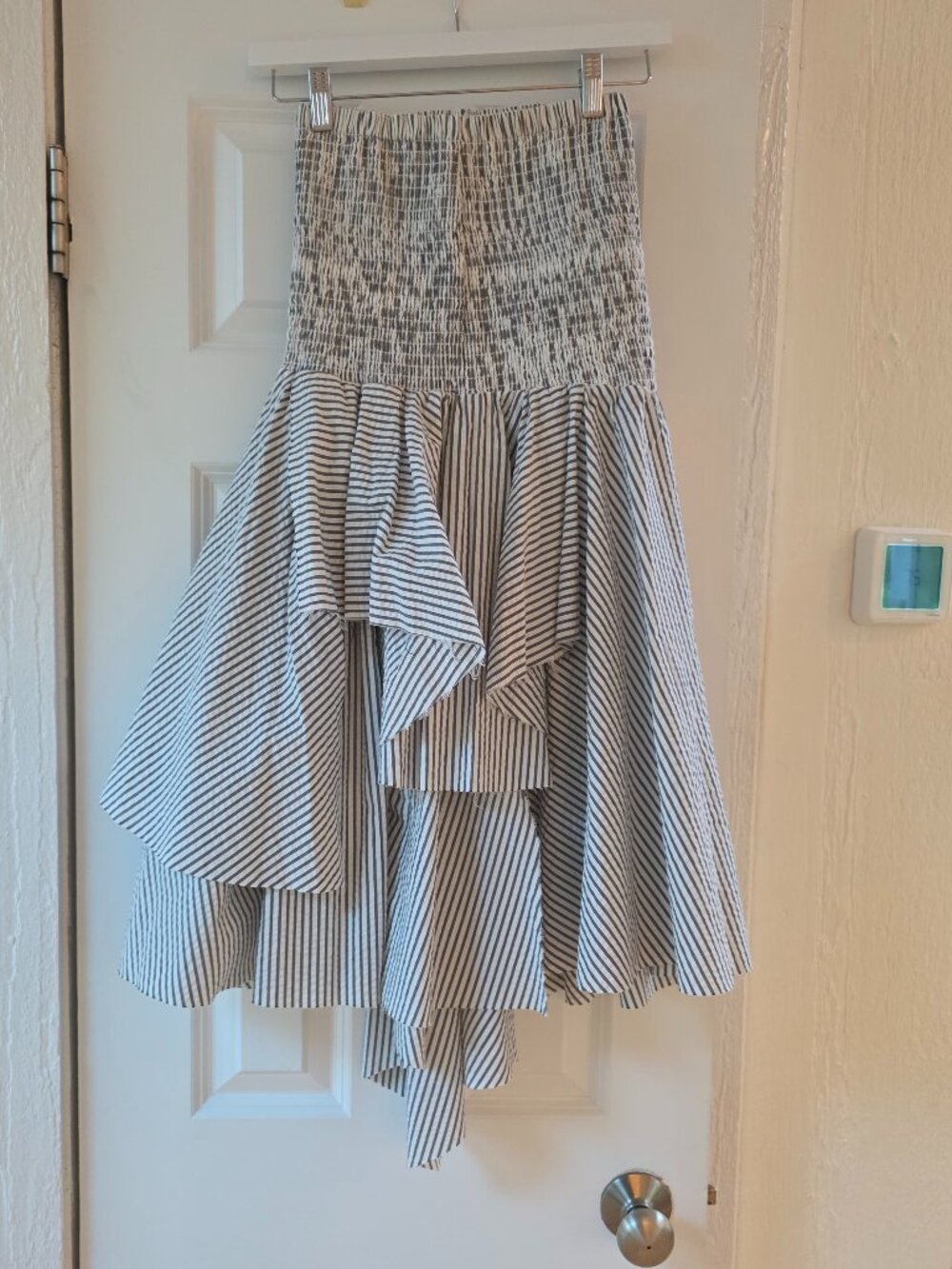 Cotton Seersucker convertible skirt or dress, Size Small